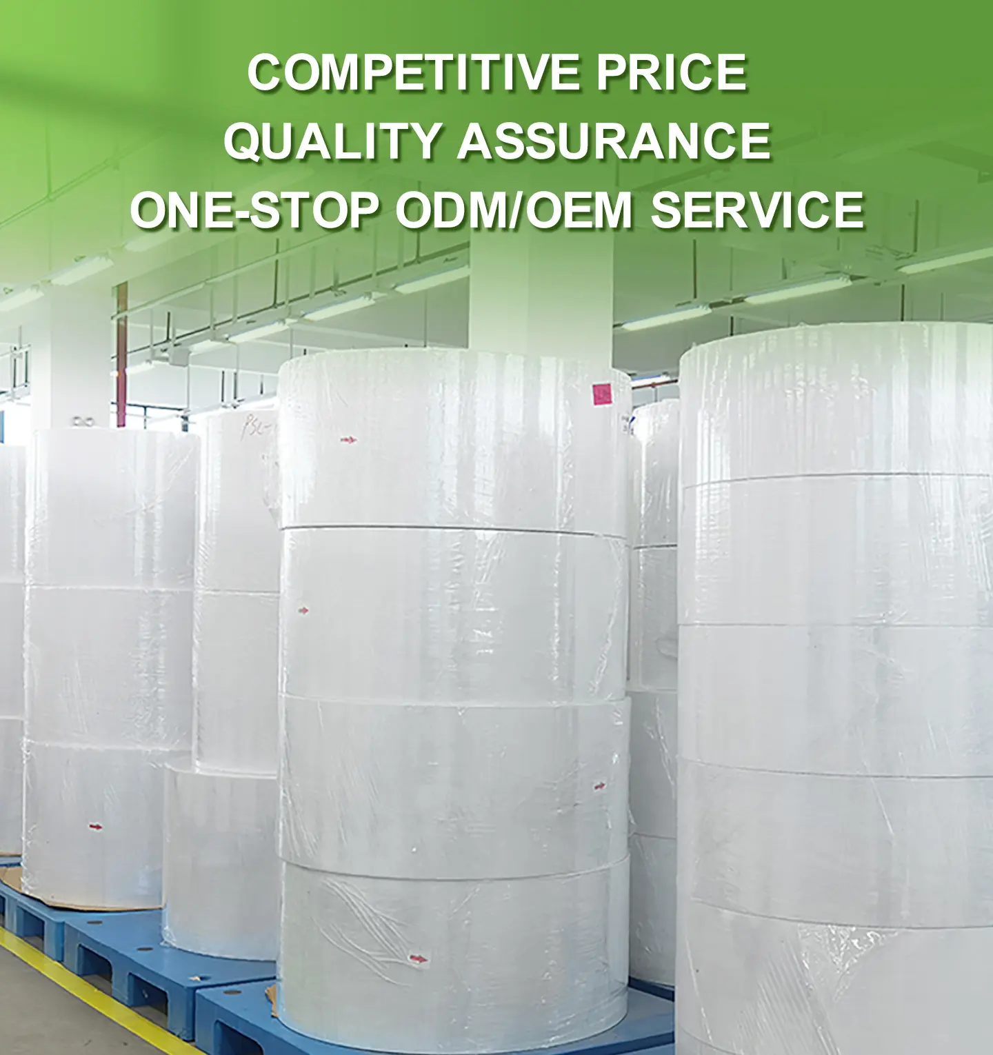 Custom Thermal synthetic paper material Cheap Jumbo Roll